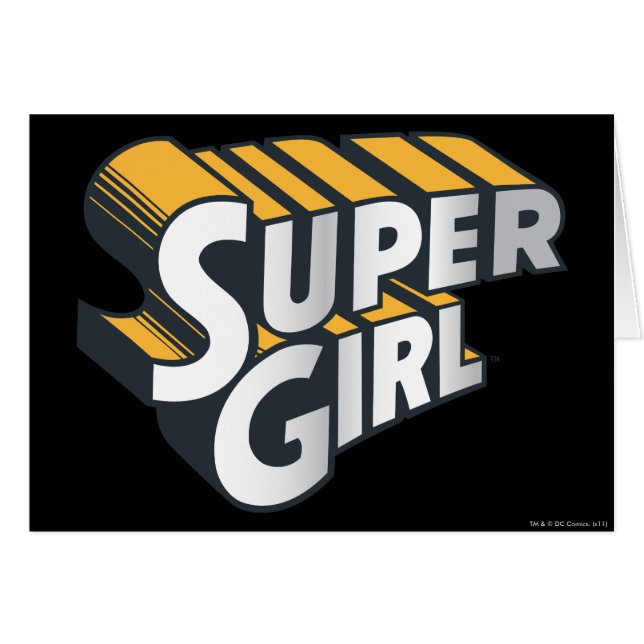 Supergirl Silver und Orange Logo (Vorderseite (Horizontal))