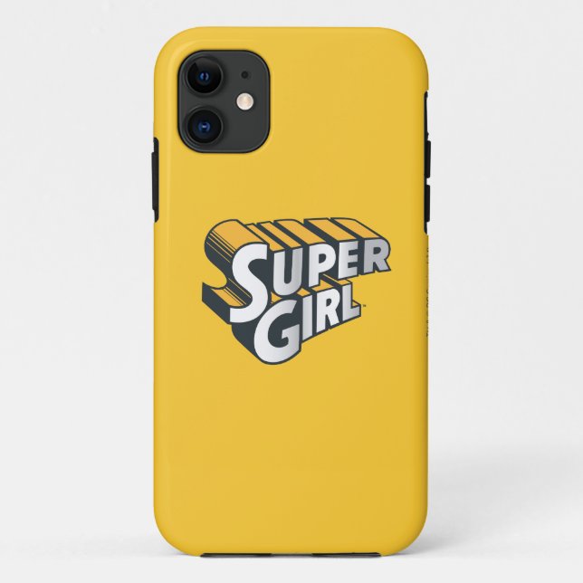 Supergirl Silver und Orange Logo Case-Mate iPhone Hülle (Rückseite)