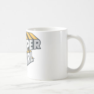 Supergirl Silver und Orange Logo Kaffeetasse