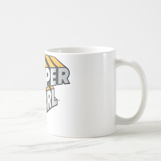 Supergirl Silver und Orange Logo Kaffeetasse (Rechts)