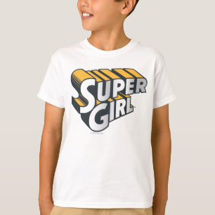 Supergirl Silver und Orange Logo T-Shirt