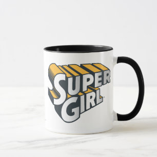 Supergirl Silver und Orange Logo Tasse