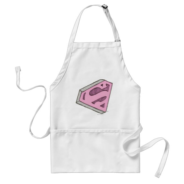 Supergirl Sketch Pink Logo Schürze (Vorne)