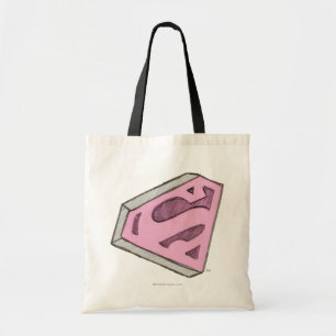 Supergirl Sketch Pink Logo Tragetasche