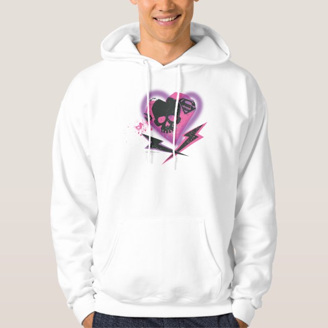 Supergirl Skulls und Blitze Hoodie (Vorderseite)