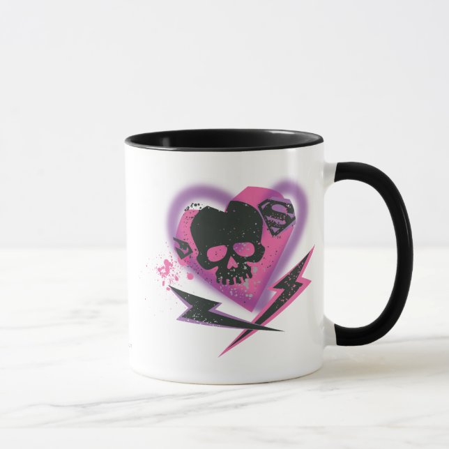 Supergirl Skulls und Blitze Tasse (Rechts)