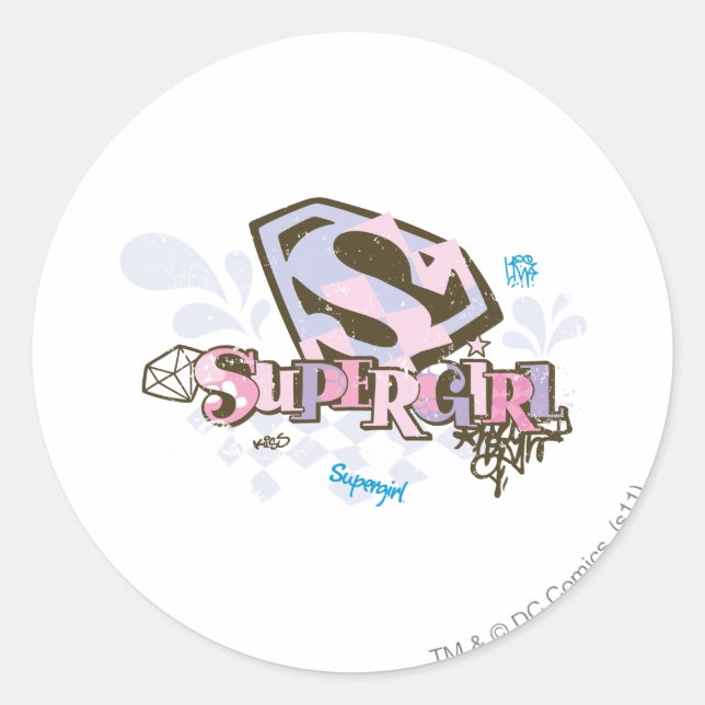 Supergirl So Fabulous 1 Runder Aufkleber (Vorderseite)