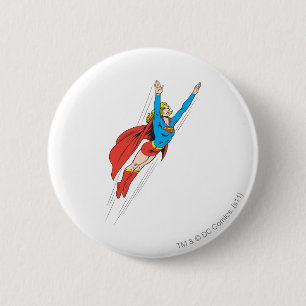Supergirl Soars High Button