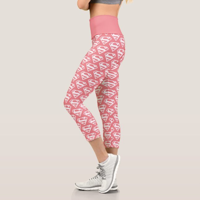 Supergirl Solid S-Shield Capri Leggings (Links)