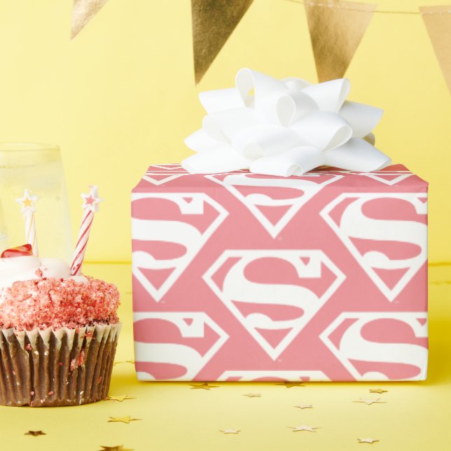 Supergirl Solid S-Shield Geschenkpapier (Geburtstagsparty)