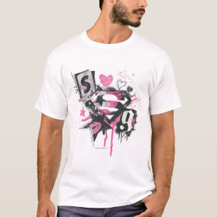 Supergirl Spills and Scribbles Collage T-Shirt