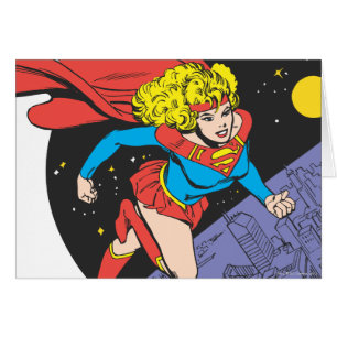 Supergirl springt im Weltraum