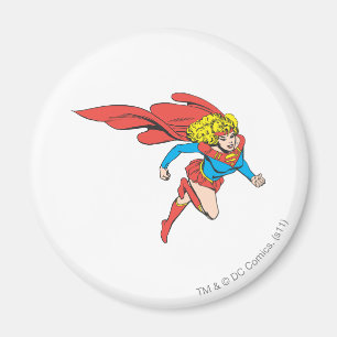 Supergirl springt rechts magnet