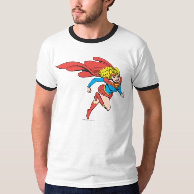 Supergirl springt rechts T-Shirt (Vorderseite)