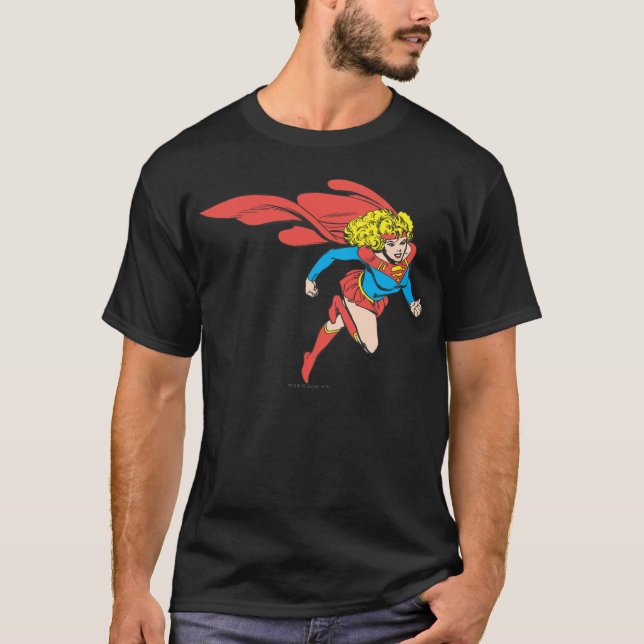 Supergirl springt rechts T-Shirt (Vorderseite)