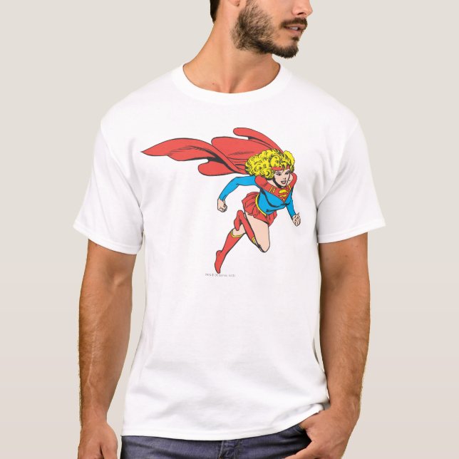 Supergirl springt rechts T-Shirt (Vorderseite)