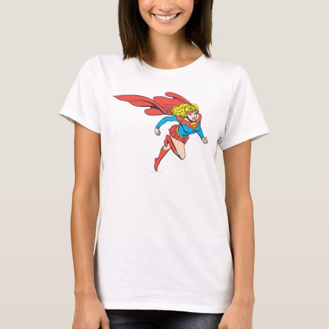 Supergirl springt rechts T-Shirt (Vorderseite)