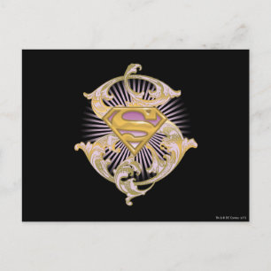 Supergirl Starbust Logo Postkarte