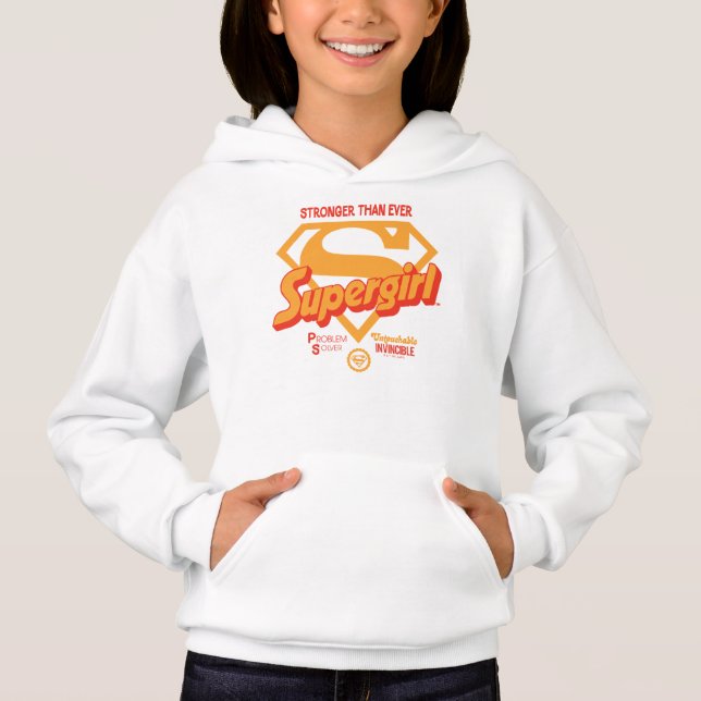 Supergirl stärker als je zuvor Retro Graphic Hoodie (Vorderseite)