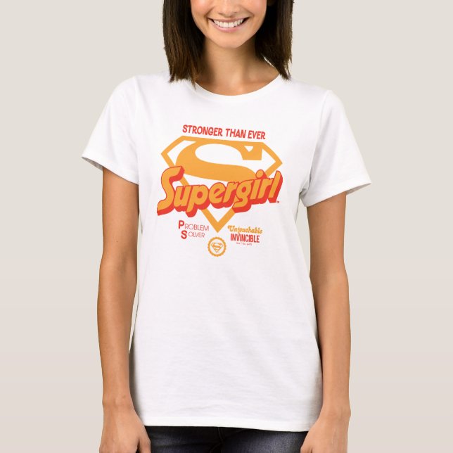 Supergirl stärker als je zuvor Retro Graphic T-Shirt (Vorderseite)