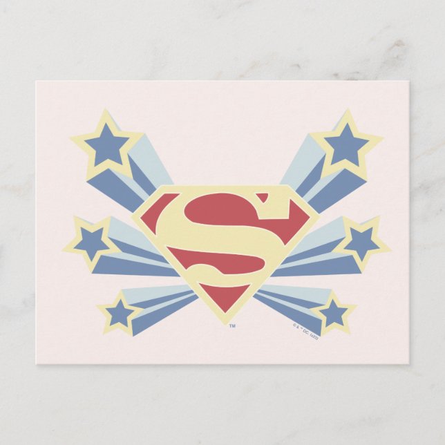 Supergirl Stars S-Shield Postkarte (Vorderseite)