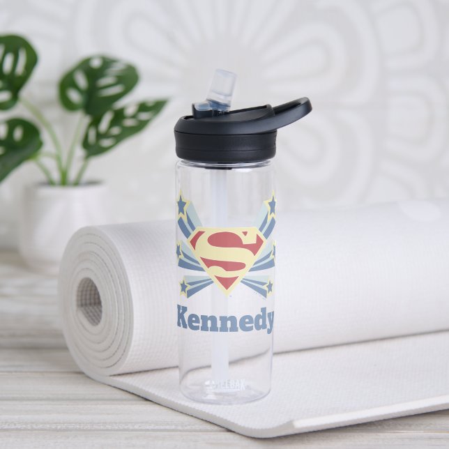 Supergirl Stars S-Shield Trinkflasche (Yoga)