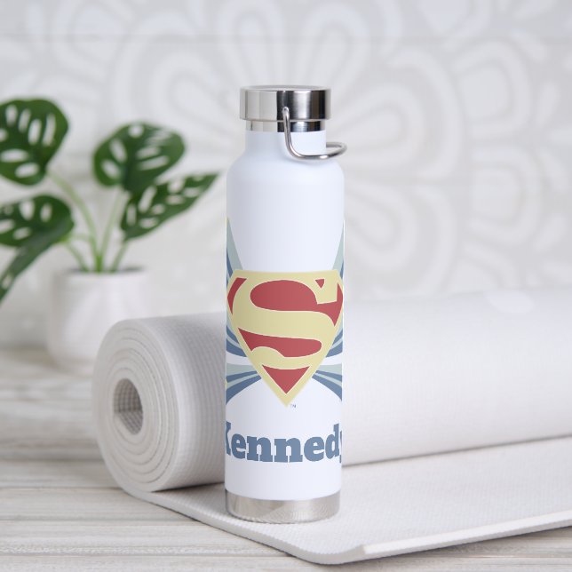 Supergirl Stars S-Shield Trinkflasche (Yoga)