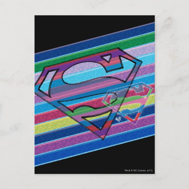 Supergirl Strip Rainbow-Logo Postkarte (Vorderseite)