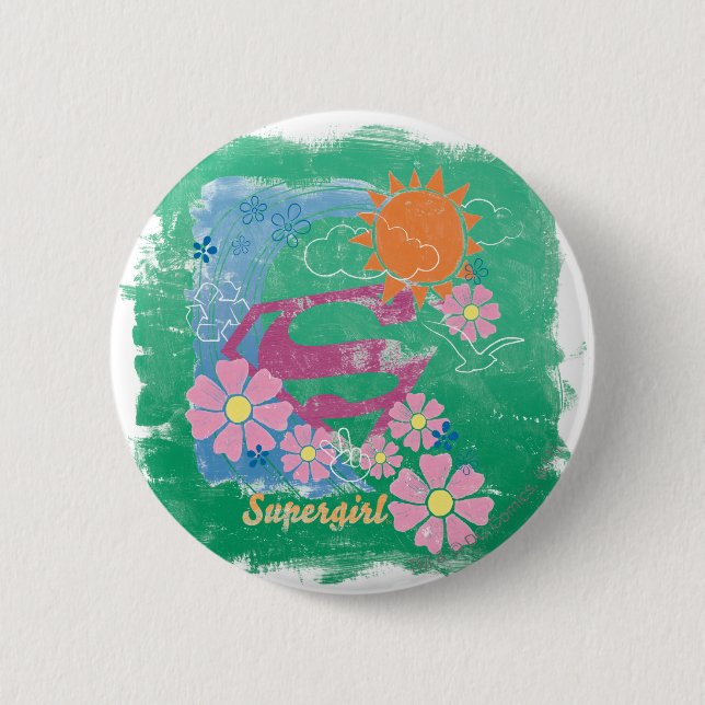 Supergirl Sun und Liebe Button (Vorderseite)