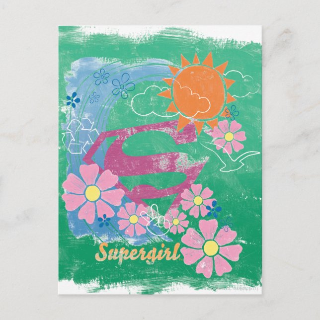 Supergirl Sun und Liebe Postkarte (Vorderseite)