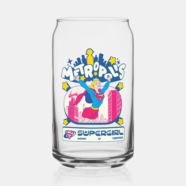 Supergirl Super Pop Frau von morgen Dosenglas (Vorderseite)