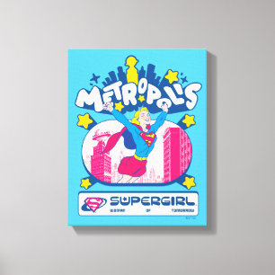 Supergirl Super Pop Frau von Morgen Leinwanddruck