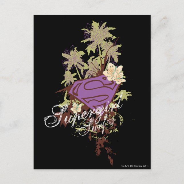 Supergirl Surf Logo Postkarte (Vorderseite)
