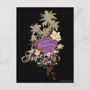 Supergirl Surf Logo Postkarte
