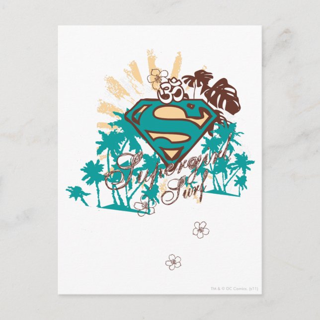 Supergirl Surf Postkarte (Vorderseite)