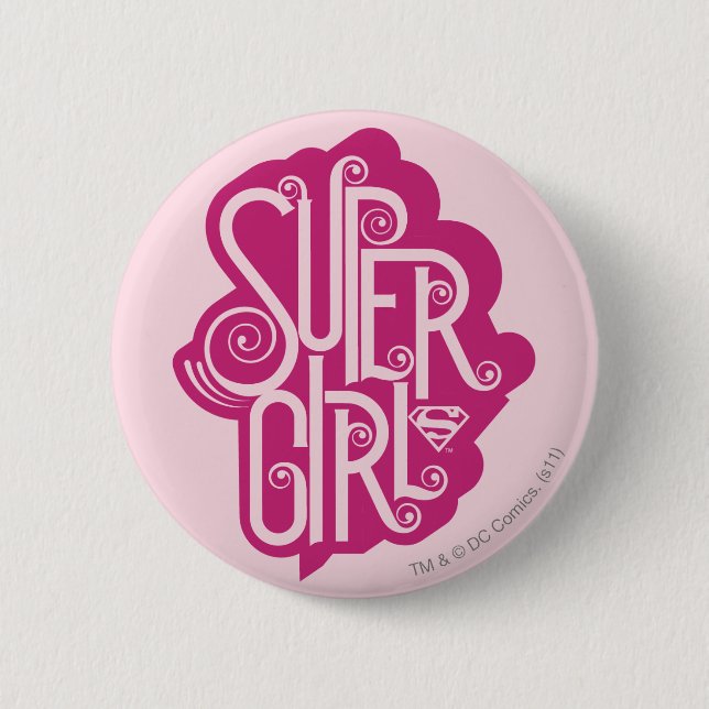 Supergirl Swirl 1 Button (Vorderseite)