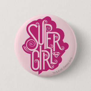 Supergirl Swirl 1 Button