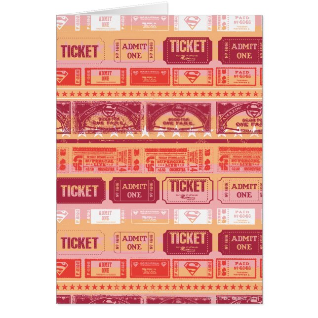 Supergirl Ticket Muster Orange (Vorne)