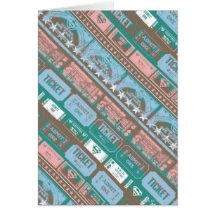 Supergirl Ticket Pattern Blau