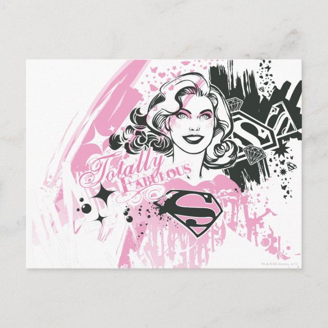Supergirl Totally Fabulous Postkarte (Vorderseite)