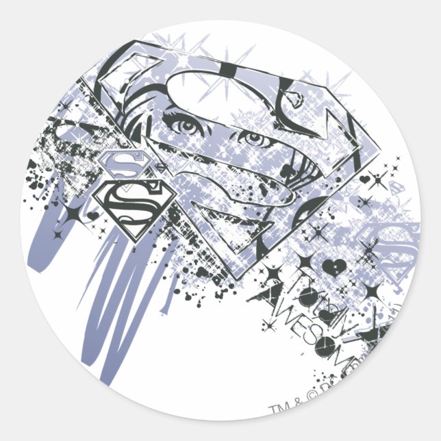 Supergirl Totally Phantastisch Runder Aufkleber (Vorderseite)
