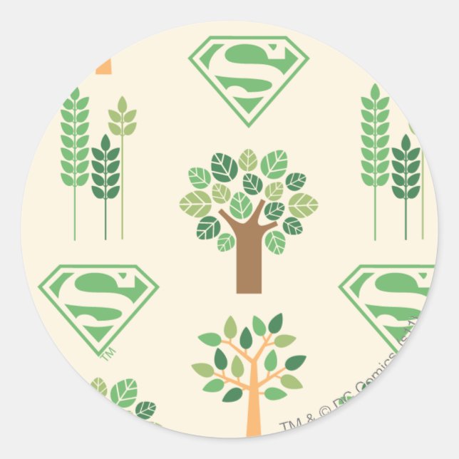 Supergirl Trees Runder Aufkleber (Vorderseite)