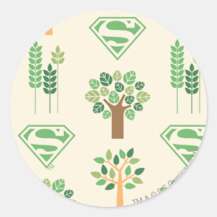 Supergirl Trees Runder Aufkleber