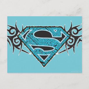 Supergirl Tribal Pattern Logo Postkarte