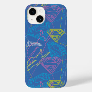 Supergirl und Logo farbige Konturen Case-Mate iPhone 14 Hülle