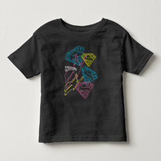 Supergirl und Logo farbige Konturen Kleinkind T-shirt