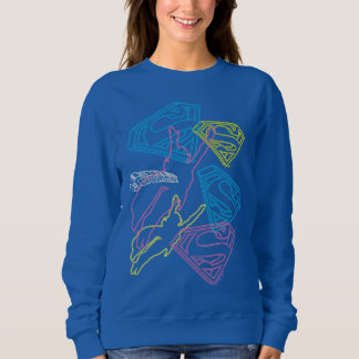 Supergirl und Logo farbige Konturen Sweatshirt