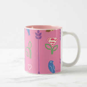 Supergirl Vögel, Bienen, Bäume Zweifarbige Tasse
