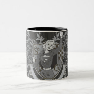 Supergirl-Wappen Zweifarbige Tasse
