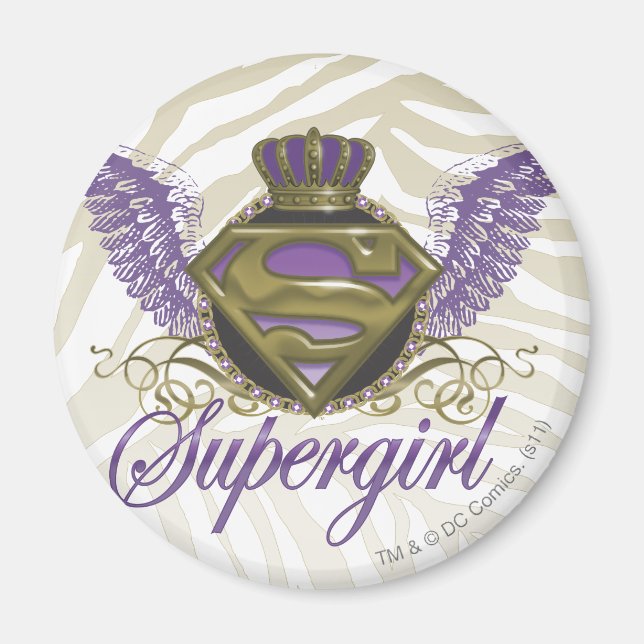 Supergirl Zebra Print Magnet (Vorne)